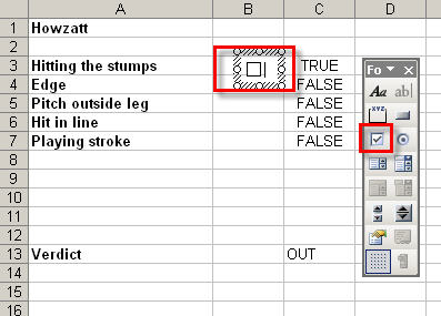 how to make a checkbox bigger in excel 2010